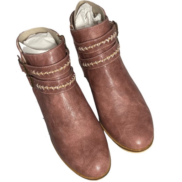 Women’s Size 6.5 NIB Ankle Boots Mauve Booties Beast Fashion - Picture 8 of 10